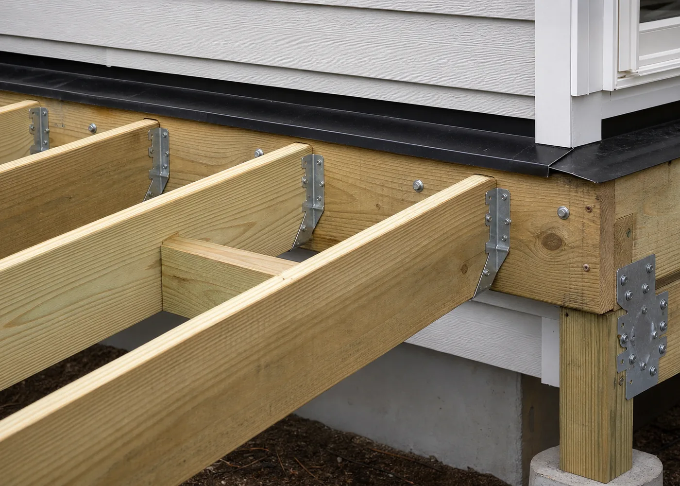 Careful deck building craftsmanship detail